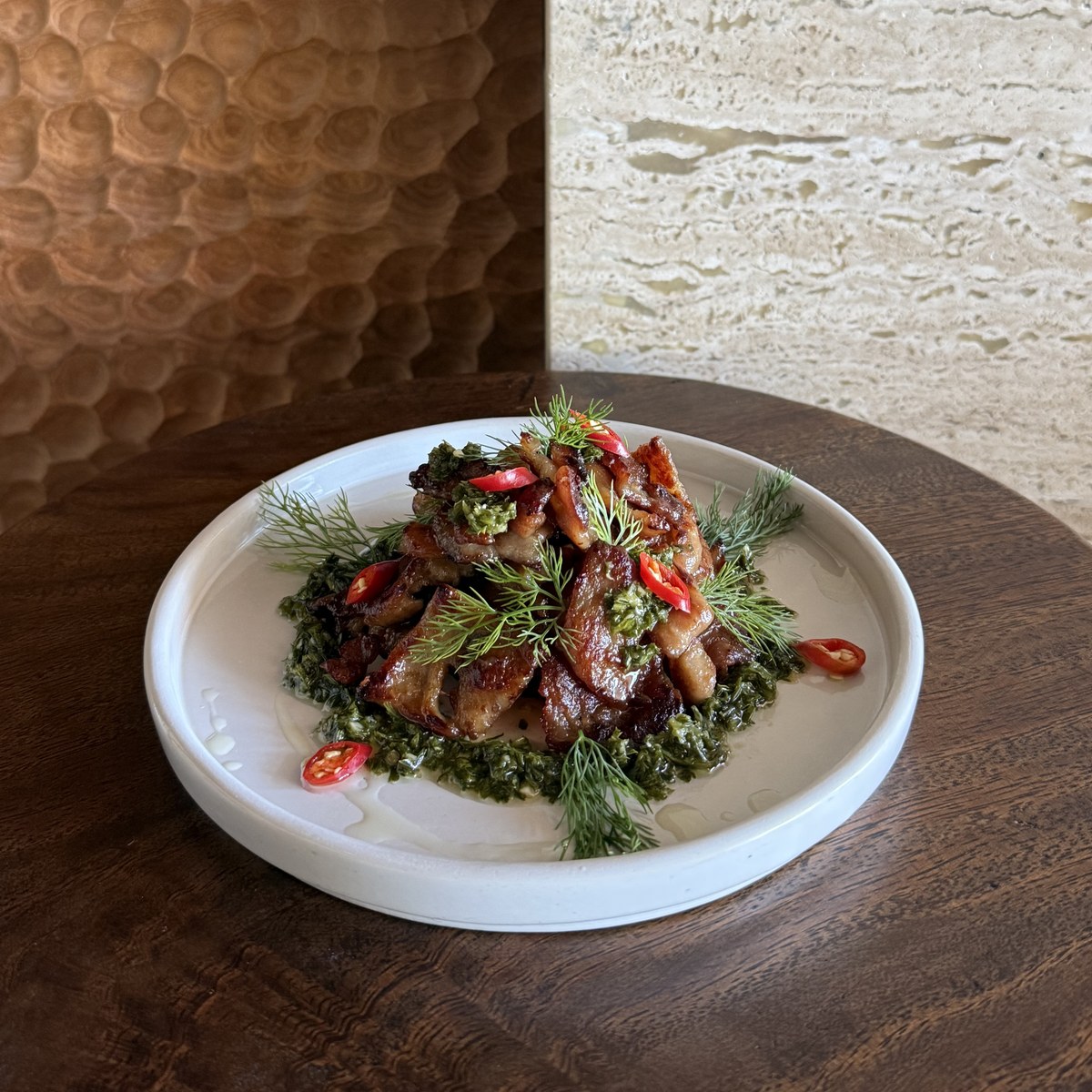 Chimichurri Moo Ping grilled pork